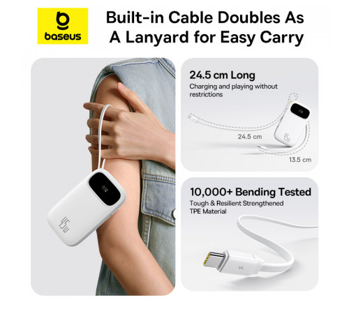 УМБ Power Bank Baseus EnerFill FC31 Qpow 3 20000mAh 45W (with cable Type-C+Lightning) (E0028D01)