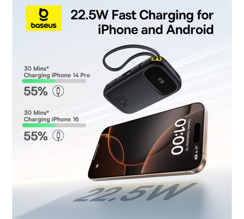 УМБ Power Bank Baseus EnerFill FC31 QPow 3 10000mAh 22.5W (with cable Type-C+Lightning) (P10082107213-00)