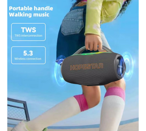 Колонка HOPESTAR H87 RGB 70W, 8800mAh (30,0*13,8*19,8 см)