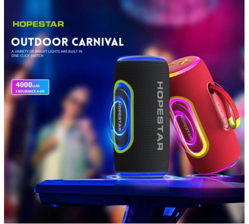 Колонка HOPESTAR P67 RGB 40W, 4000mAh (23,6*10,95*10,95 см)