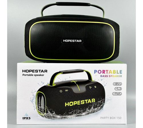 Колонка HOPESTAR Party Box 150 RGB 40W, 8800mAh (29,2*13,3*14,7 см)