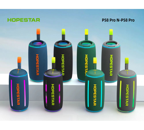 Колонка HOPESTAR P58 Pro RGB 60W, 8000mAh (26,9*12,6*12,6 см)