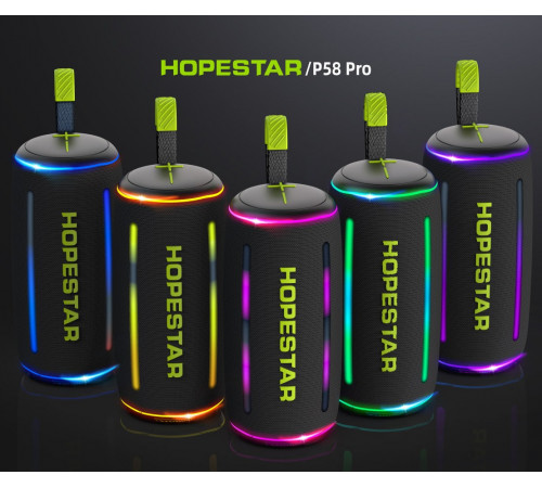 Колонка HOPESTAR P58 Pro RGB 60W, 8000mAh (26,9*12,6*12,6 см)