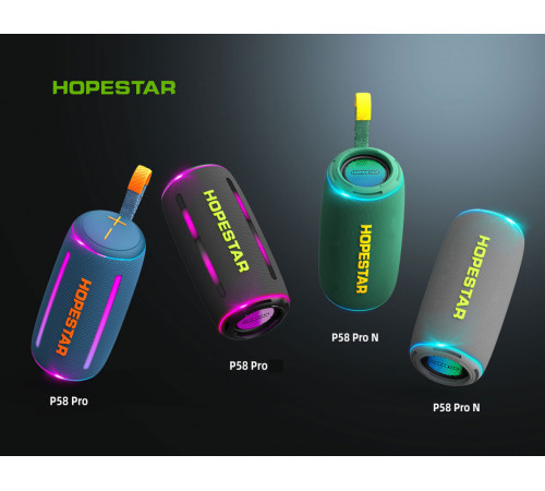 Колонка HOPESTAR P58 Pro RGB 60W, 8000mAh (26,9*12,6*12,6 см)