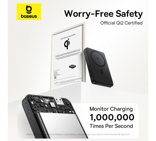 УМБ Power Bank Baseus Airpow Ⅱ Qi2 Magnetic 10000mAh 22.5W з бездротовою зарядкою (P10080000123-00)