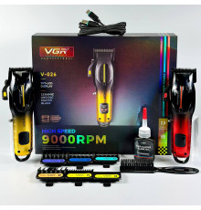 Машинка для стрижки (clipper) VGR V-026 (6 насадок, 9000 RPM, LED display)