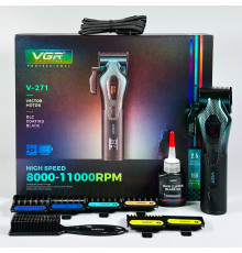 Машинка для стрижки (clipper) VGR V-271 VECTOR MOTOR (8000-11000 RPM, 6 насадок, LED display)