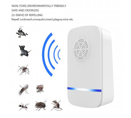 Ультразвуковий відлякувач комах, тарганів, гризунів Ultrasonic Insect Killer (від розетки)