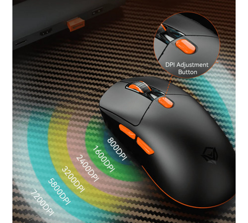 Мишка Games бездротова Meetion GW38 RGB 6 Keys, 8000dpi (Connector: Bluetooth+2.4G USB)