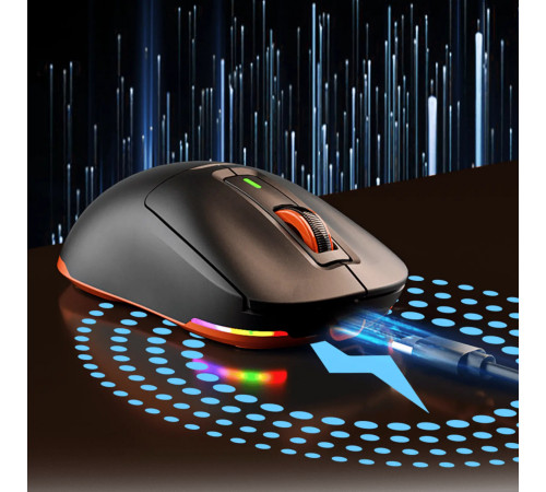 Мишка Games бездротова Meetion GW24 RGB 6 Keys, 8000dpi (Connector: Bluetooth+2.4G USB)