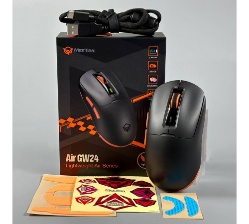 Мишка Games бездротова Meetion GW24 RGB 6 Keys, 8000dpi (Connector: Bluetooth+2.4G USB)