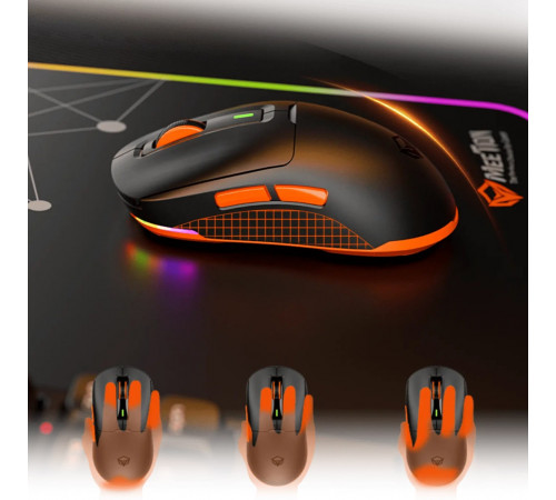 Мишка Games бездротова Meetion GW24 RGB 6 Keys, 8000dpi (Connector: Bluetooth+2.4G USB)