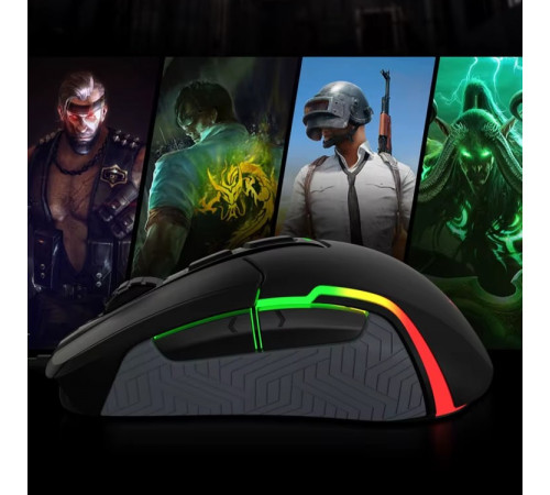 Мишка Games дротова Meetion G3360 RGB 6 Keys, 12000dpi