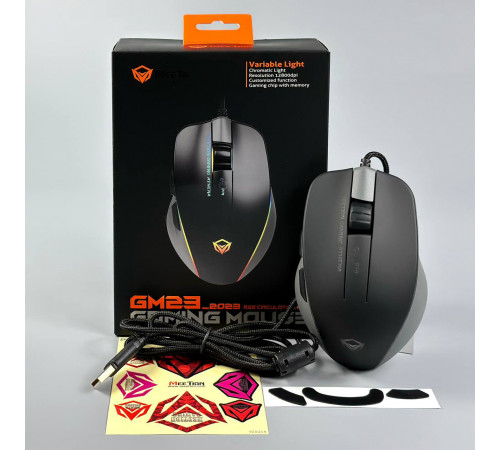 Мишка Games дротова Meetion GM23 2023 RGB 7 Keys, 12800dpi