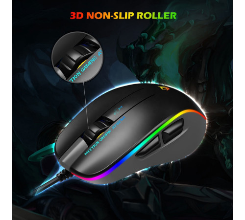 Мишка Games дротова Meetion GM23 2023 RGB 7 Keys, 12800dpi