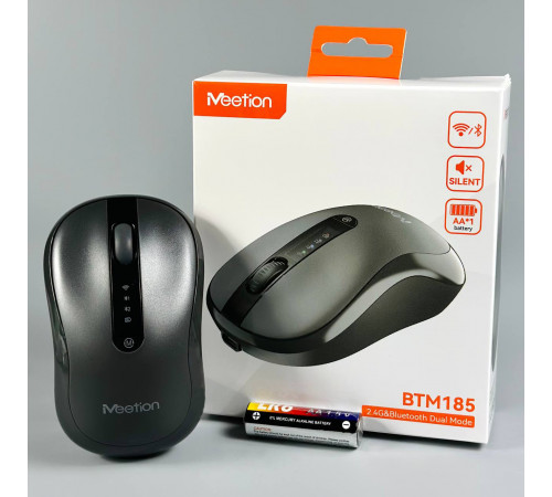Мишка бездротова Meetion BTM185 3200dpi (Connector: Bluetooth+2.4G USB)