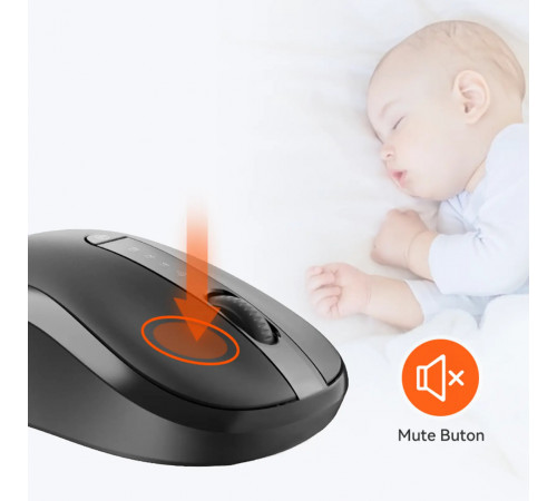 Мишка бездротова Meetion BTM185 3200dpi (Connector: Bluetooth+2.4G USB)