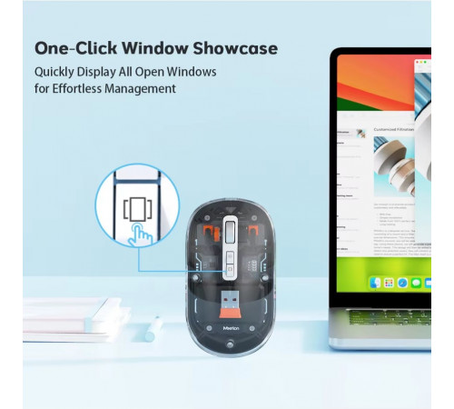 Мишка бездротова Meetion BTM005 2400dpi (Connector: Bluetooth+2.4G USB)