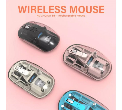 Мишка бездротова Jedel WD131P з 2ма режимами підключення (2,4 ГГц і Bluetooth), 300mAh (DPI:800-1600)