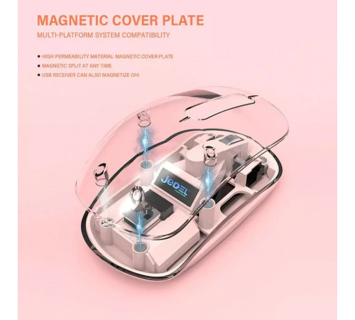 Мишка бездротова Jedel WD131P з 2ма режимами підключення (2,4 ГГц і Bluetooth), 300mAh (DPI:800-1600)