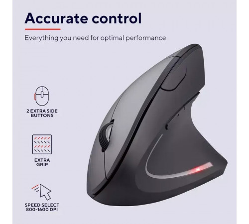 Мишка бездротова вертикальна Jedel W925 6D з підсвічуванням (DPI:1000-1600)