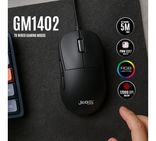 Мишка Games дротова Jedel GM1402 7D Light weight  (DPI:800-12000)