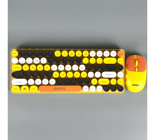 Клавіатура бездротова + 4D мишка Jedel WS682 Colorful BT+2.4G (з Eng розкладкою)
