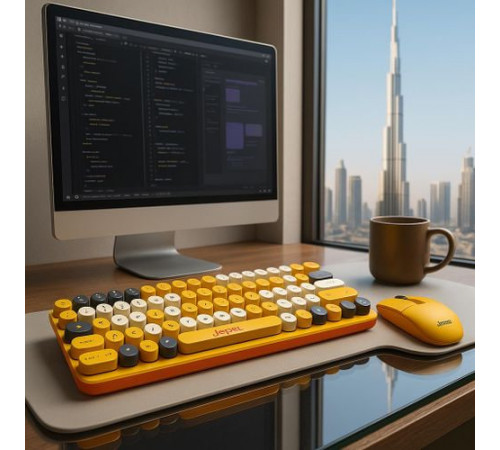 Клавіатура бездротова + 4D мишка Jedel WS682 Colorful BT+2.4G (з Eng розкладкою)