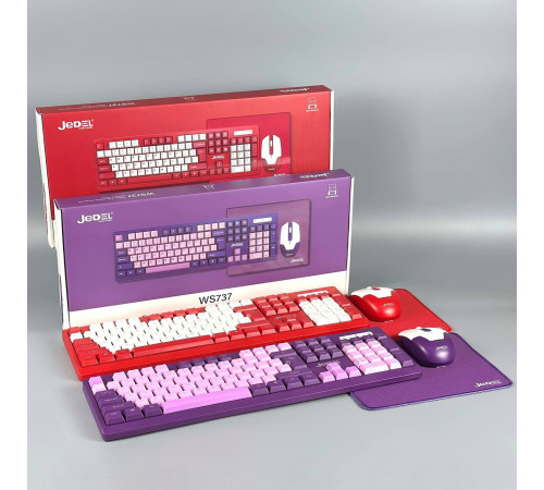 Клавіатура бездротова + 4D мишка Jedel WS737 (з Eng розкладкою)
