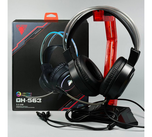 Навушники комп'ютерні дротові Jedel GH-563 Gaming RGB з мікрофоном (3.5mm+USB) (2.1m)