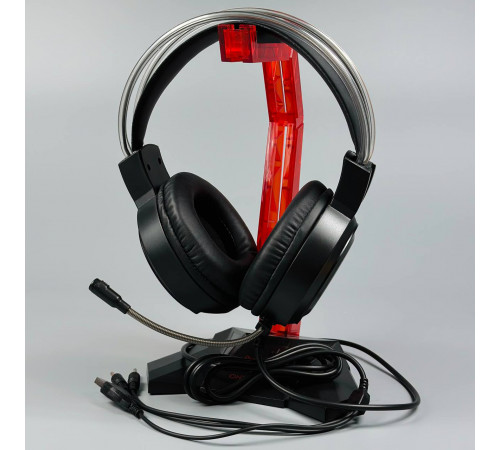 Навушники комп'ютерні дротові Jedel GH-563 Gaming RGB з мікрофоном (3.5mm+USB) (2.1m)