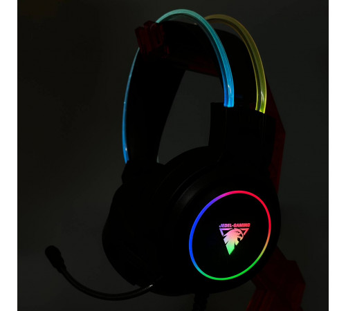 Навушники комп'ютерні дротові Jedel GH-563 Gaming RGB з мікрофоном (3.5mm+USB) (2.1m)