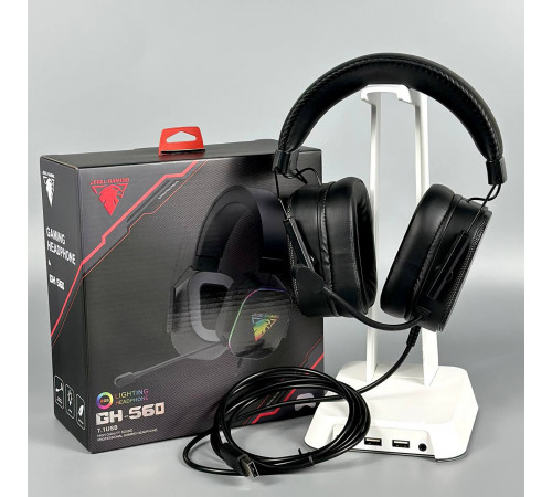 Навушники комп'ютерні дротові Jedel GH560 Gaming RGB з мікрофоном (USB) (2m)