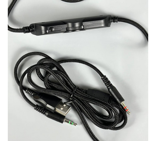 Навушники комп'ютерні дротові Jedel GH-571 Gaming RGB з мікрофоном (3.5mm*2+USB) (1.8m)