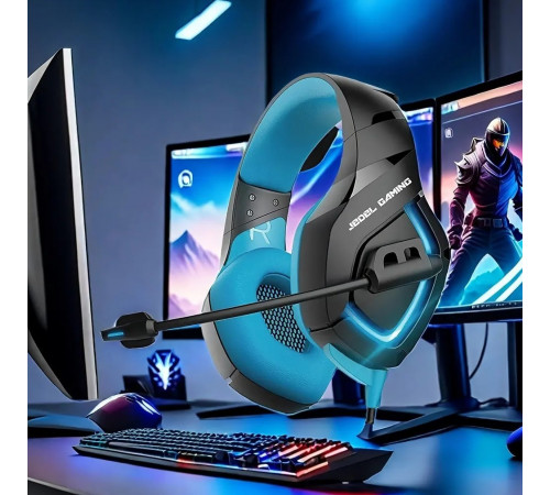 Навушники комп'ютерні дротові Jedel GH-571 Gaming RGB з мікрофоном (3.5mm*2+USB) (1.8m)