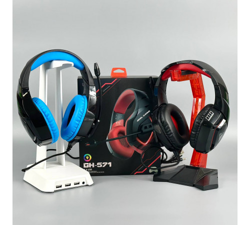 Навушники комп'ютерні дротові Jedel GH-571 Gaming RGB з мікрофоном (3.5mm*2+USB) (1.8m)