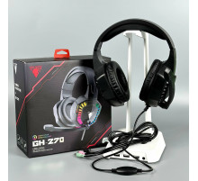 Навушники комп'ютерні дротові Jedel GH-270 Gaming RGB з мікрофоном (3.5mm+USB) (1.8m)
