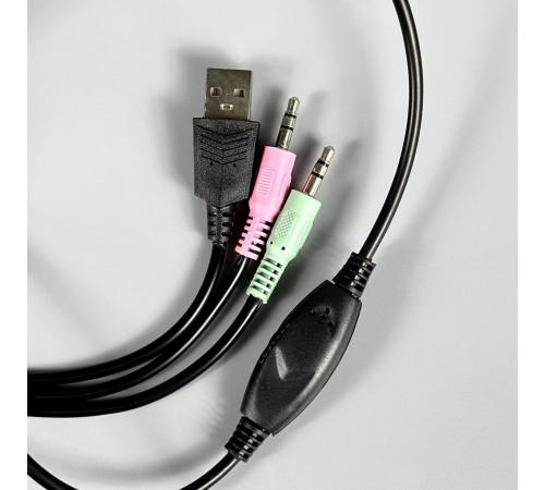 Навушники комп'ютерні дротові Jedel GH-270 Gaming RGB з мікрофоном (3.5mm+USB) (1.8m)