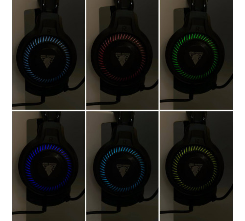 Навушники комп'ютерні дротові Jedel GH-558 Gaming RGB з мікрофоном (3.5mm*2+USB) (1.8m)