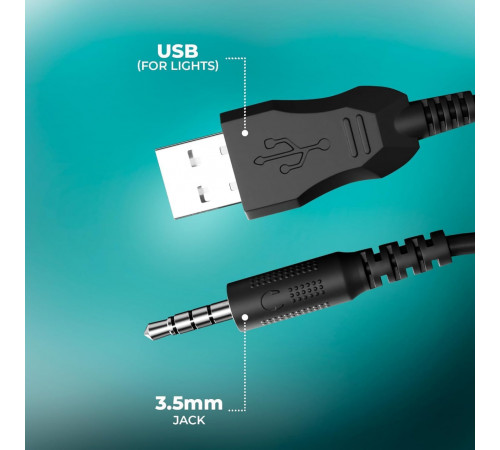 Навушники комп'ютерні дротові Jedel GH-558 Gaming RGB з мікрофоном (3.5mm*2+USB) (1.8m)