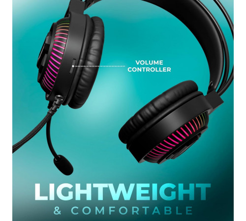 Навушники комп'ютерні дротові Jedel GH-558 Gaming RGB з мікрофоном (3.5mm*2+USB) (1.8m)