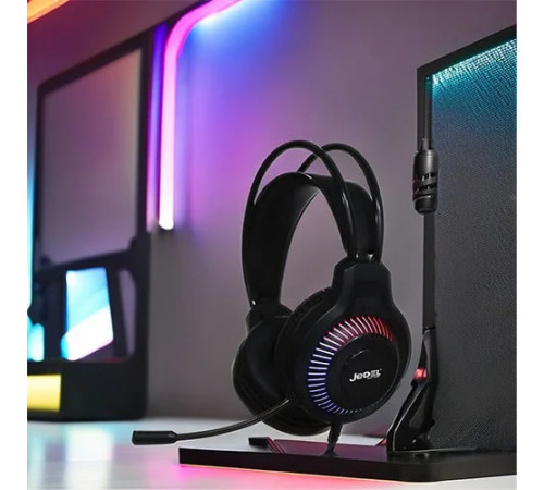 Навушники комп'ютерні дротові Jedel GH-558 Gaming RGB з мікрофоном (3.5mm*2+USB) (1.8m)