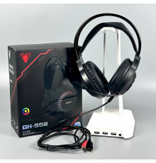 Навушники комп'ютерні дротові Jedel GH-558 Gaming RGB з мікрофоном (3.5mm*2+USB) (1.8m)