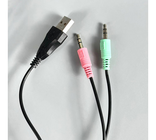 Навушники комп'ютерні дротові Jedel GH-559 Gaming RGB з мікрофоном (3.5mm*2+USB) (1.8m)