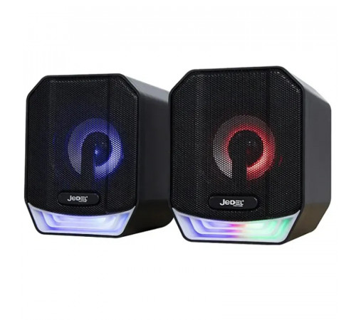 Колонка комп'ютерна Jedel S-561 з RGB підсвічуванням (USB+3.5mm) (21,5*11,5*13,0 см)