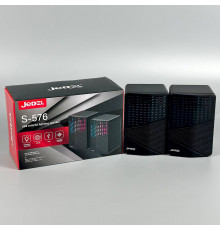 Колонка комп'ютерна Jedel S576 з RGB підсвічуванням (USB+3.5mm) (6,7*6,7*9,9 см)