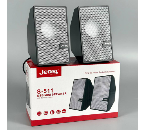 Колонка комп'ютерна Jedel S-511 (USB+3.5mm) (6,3*6,4*10,4 см)
