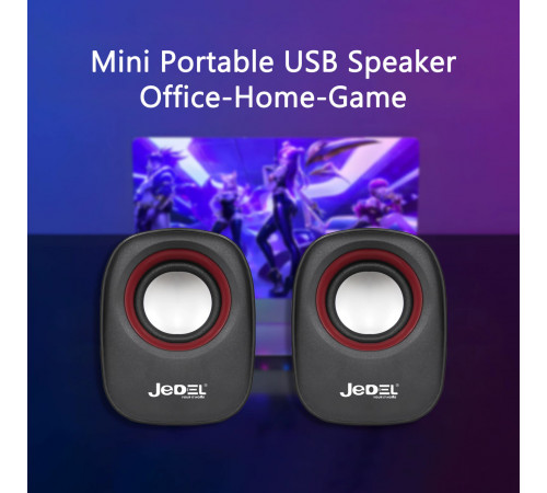 Колонка комп'ютерна Jedel M600 Mini (USB+3.5mm) (10,0*8,0*8,0 см)