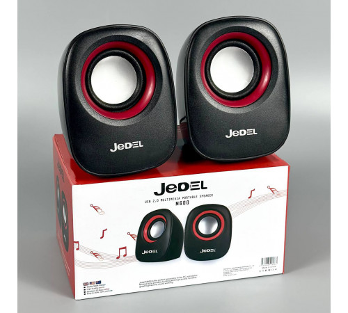 Колонка комп'ютерна Jedel M600 Mini (USB+3.5mm) (10,0*8,0*8,0 см)