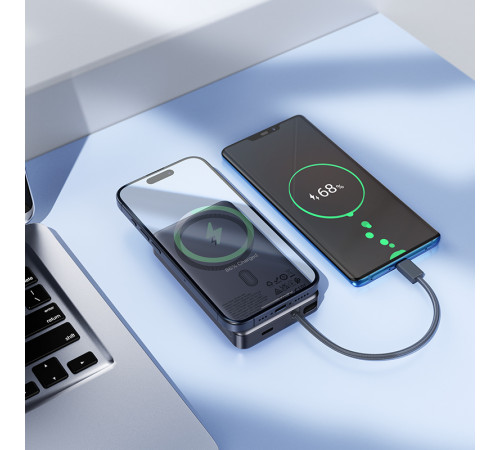 УМБ Power Bank Hoco Q44 Origen dual 10000mAh PD20W з бездротовою зарядкою (with cable Type-C)